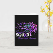 Carte Support Squad Fall Tree Periwinkkle Ruban Stomach (Fleur jaune)