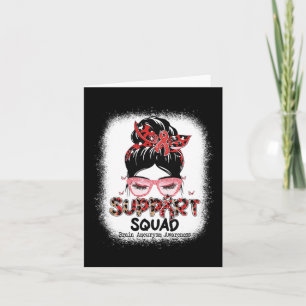 Carte Support Squad Messy Bun Butterfly Cerveau Aneurysm