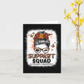 Carte Support Squad Messy Bun Butterfly Orange Ribbon Le (Fleur jaune)