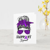 Carte Support Squad Messy Bun Warrior Heimerheimer Aware (Fleur jaune)