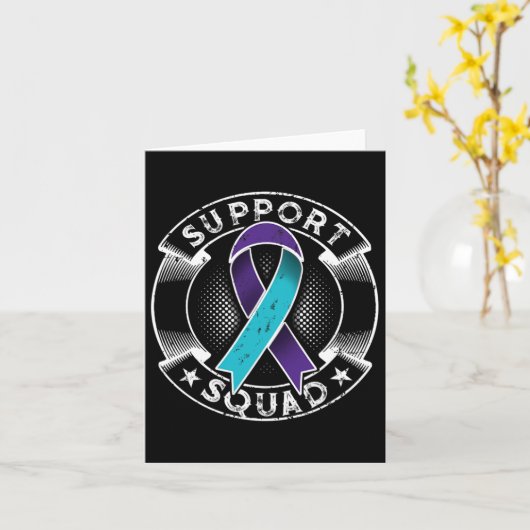 Carte Support Squad Ribbon Suicide Prevention (Fleur jaune)