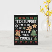 Carte Support Technique De Noël Ici Pour Supprimer Les C (Fleur jaune)
