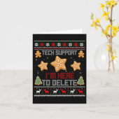 Carte Support technique de Noël Je suis ici pour supprim (Fleur jaune)