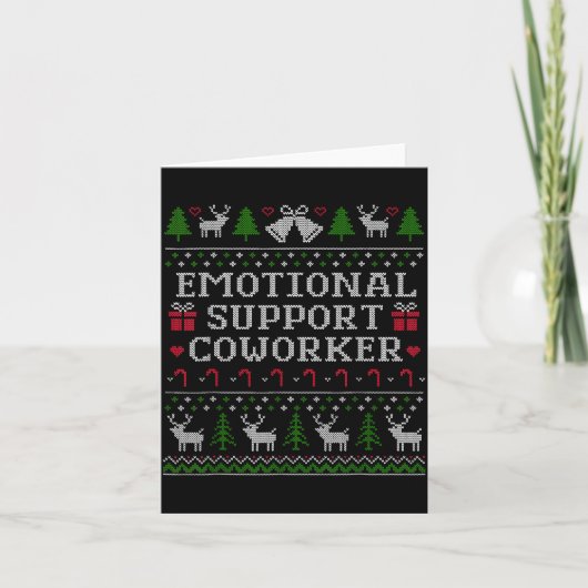 Carte Suprt Coworker Retro Ugly Christmas Saying Quote  (Devant)