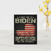 Carte Sur 3 Partisans De Biden, Ils Sont Aussi Stupides (Fleur jaune)