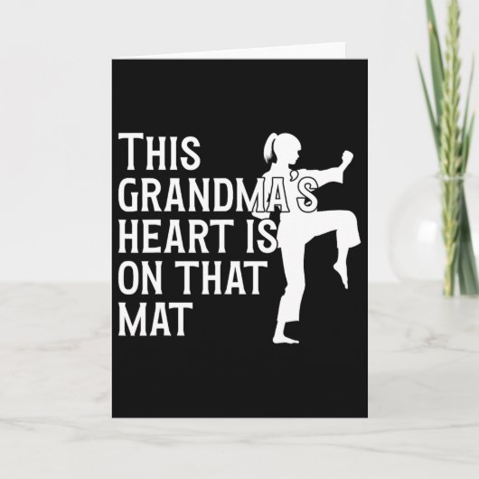 Carte Sur Ce Mat Karate Grandma Fière Karate Grandmothe (Devant)