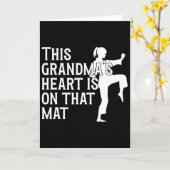 Carte Sur Ce Mat Karate Grandma Fière Karate Grandmothe (Fleur jaune)