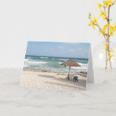 Carte Sur la plage (Fleur jaune)