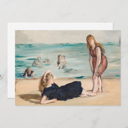 Carte Sur la plage | Édouard Manet (Devant / Derrière)