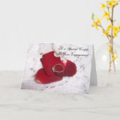 Carte Sur l'Anneau de Card Diamond et Rose Petals (Fleur jaune)