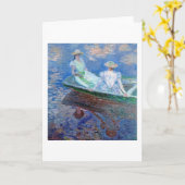 Carte Sur le bateau, Monet (Fleur jaune)