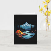Carte Sur le camping de randonnée dans la nature en diff (Fleur jaune)
