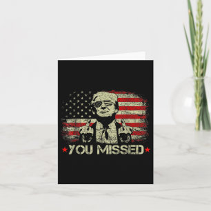 Carte (sur le dos) Trump 2024 Us American Flag vous a ma