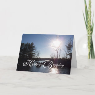 Carte Sur le lac Joyeux anniversaire papa