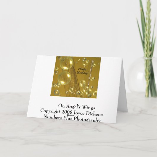 Carte Sur les ailes d'ange (Dos)