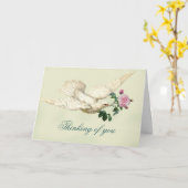 Carte Sur les ailes d'une colombe, pensant à vous, (Fleur jaune)