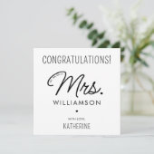 Carte Sur Mesure, Mme Est. Félicitations à la mariée mod (Debout devant)