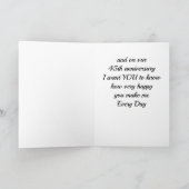 Carte SUR NOTRE **45ème ANNIVERSAIRE MARIAGE AVEC AMOUR (Intérieur)