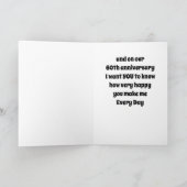 Carte SUR NOTRE **60ème** ANNIVERSAIRE MARIAGE AVEC AMOU (Intérieur)