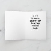 Carte SUR NOTRE **70ème** ANNIVERSAIRE MARIAGE AVEC AMOU (Intérieur)