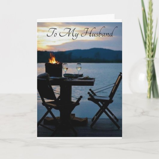 CARTE **SUR NOTRE ANNIVERSAIRE** À MON MARI AVEC AMOUR (Devant)