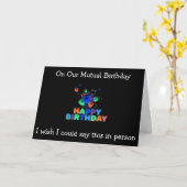 CARTE SUR NOTRE "ANNIVERSAIRE MUTUELLE" SOUHAITE QU'IL É (Fleur jaune)