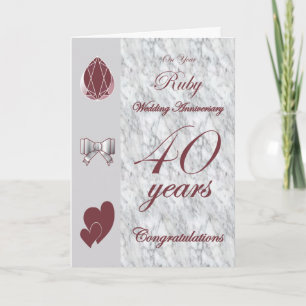 Carte Sur ton anniversaire de Mariage Ruby