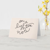 Carte sur une note plus légère (Fleur jaune)