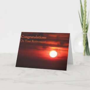 Carte Sur votre retraite - coucher du soleil ardent II