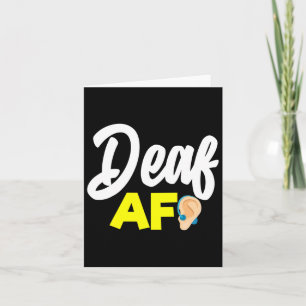 Carte Surdité - Malentendant - Incapable d'entendre - Se