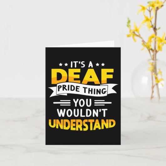 Carte Surdité Sensibilisation Perte Auditive Et Langue D (Fleur jaune)