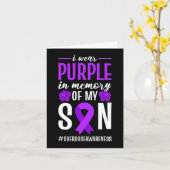 Carte Surdosage Sensibilisation Je Porte Du Violet En Mé (Fleur jaune)