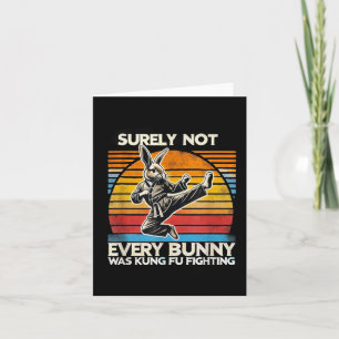 Carte Sûrement pas chaque lapin de kung-fu combat de Pâq