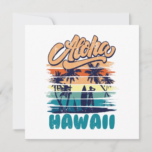 Carte Surf - Aloha Hawaï (Devant)