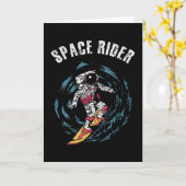 Carte Surf Astronaut Spatial Surfer (Fleur jaune)