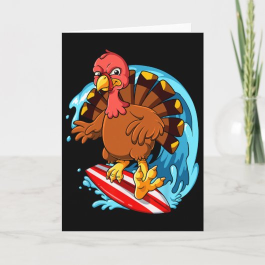 Carte Surf de dinde de Thanksgiving (Devant)