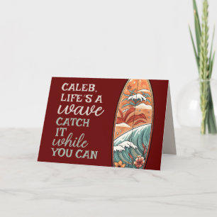 Carte Surf de plage Hawaiian Graduation