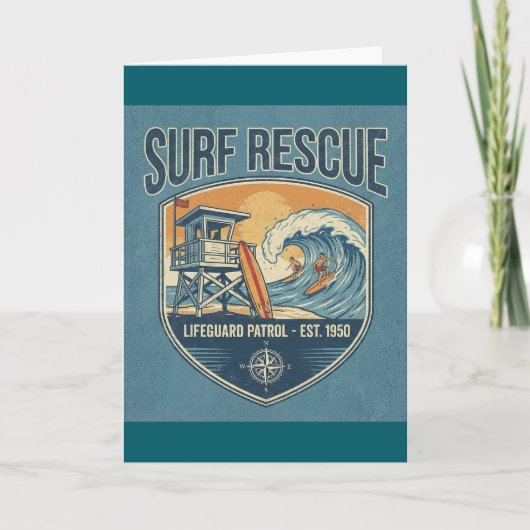 Carte Surf Rescue Lifeguard Patrol Est 1950 (Devant)