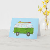 Carte Surfer Campervan (Fleur jaune)