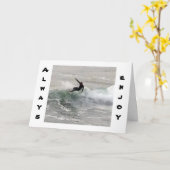 CARTE SURFER DIT PROFITER DE LA MARCHE, SURTOUT À L'ANNI (Fleur jaune)