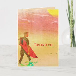 Carte Surfer Dude - Penser à vous personnalisable