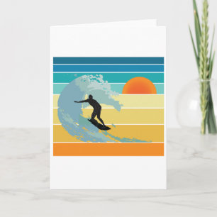 Carte Surfer Dude Sunset Vintage