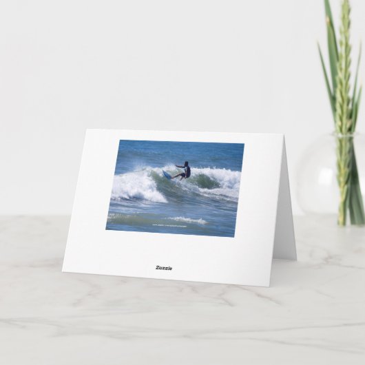Carte Surfer Joyeux Fils d'anniversaire (Dos)