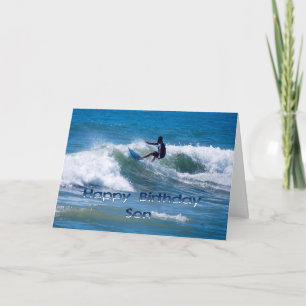 Carte Surfer Joyeux Fils d'anniversaire