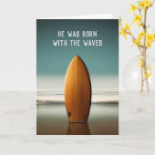 Carte Surfer Sur Ocean Beach Pour La Sympathie (Fleur jaune)