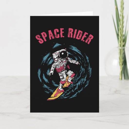 Carte Surfeur Astronaute Cavalier de l'Espace (Devant)