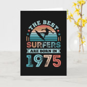 Carte Surfeurs né 1975 50e anniversaire surfing Cadeau (Fleur jaune)