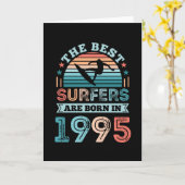 Carte Surfeurs nés 1995 30e anniversaire surfing Cadeau (Fleur jaune)