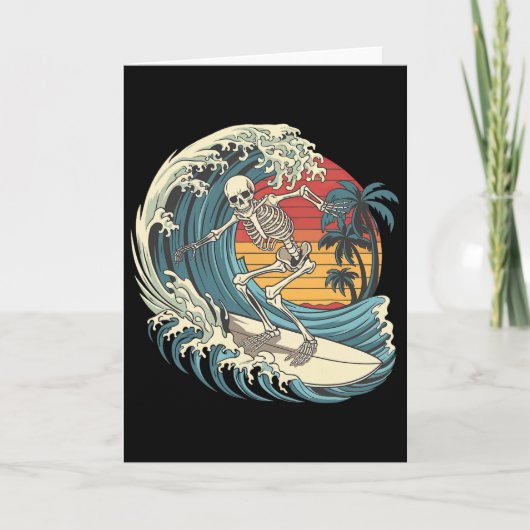 Carte Surfing de squelette  (Devant)