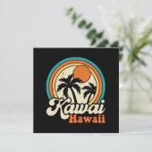Carte Surfing Kawaii Hawaï (Debout devant)